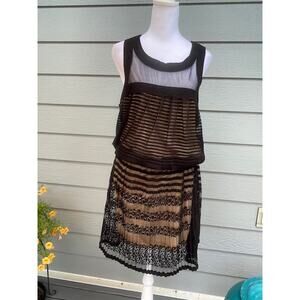Studio M Size XL Black Lace‎ Dress Sleeveless NWT